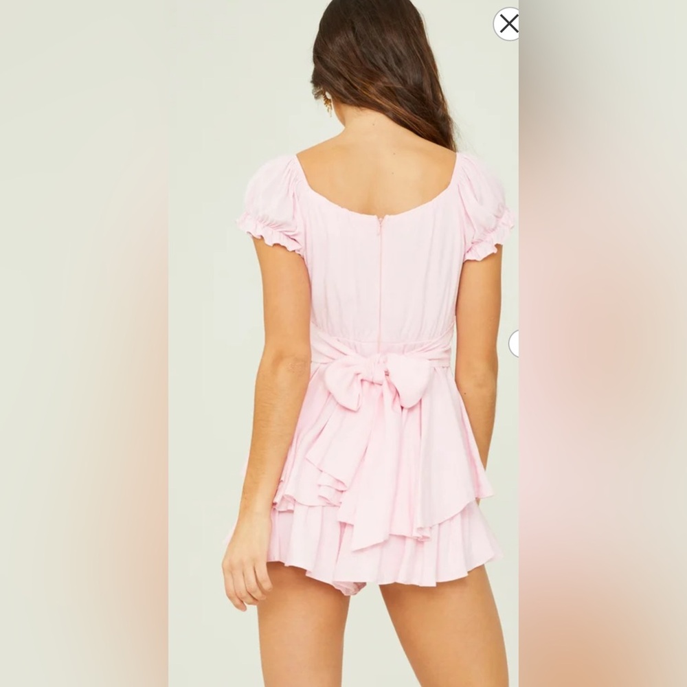 Pink Altard State Layered Romper - Picture 2 of 2